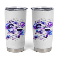 Funny Galaxy Space Birthday Tumbler Cup I Was Six Now I Am Seven - Wonder Print Shop