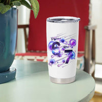 Funny Galaxy Space Birthday Tumbler Cup I Was Six Now I Am Seven - Wonder Print Shop