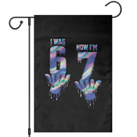 Funny I Was 6 Now I Am 7 Garden Flag Iridescent Effect Printed Kids Birthday - Wonder Print Shop
