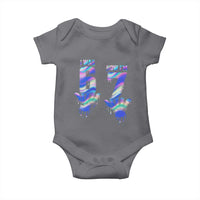 Funny I Was 6 Now I Am 7 Baby Onesie Iridescent Effect Printed Kids Birthday - Wonder Print Shop