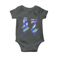 Funny I Was 6 Now I Am 7 Baby Onesie Iridescent Effect Printed Kids Birthday - Wonder Print Shop