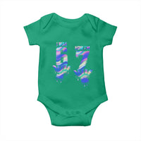 Funny I Was 6 Now I Am 7 Baby Onesie Iridescent Effect Printed Kids Birthday - Wonder Print Shop