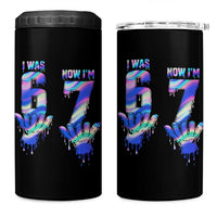 Funny I Was 6 Now I Am 7 4 in 1 Can Cooler Tumbler Iridescent Effect Printed Kids Birthday - Wonder Print Shop