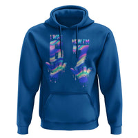 Funny I Was 6 Now I Am 7 Hoodie Iridescent Effect Printed Kids Birthday - Wonder Print Shop