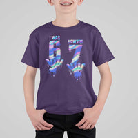 Funny I Was 6 Now I Am 7 T Shirt For Kid Iridescent Effect Printed Kids Birthday - Wonder Print Shop