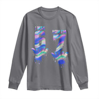 Funny I Was 6 Now I Am 7 Long Sleeve Shirt Iridescent Effect Printed Kids Birthday - Wonder Print Shop