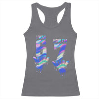 Funny I Was 6 Now I Am 7 Racerback Tank Top Iridescent Effect Printed Kids Birthday - Wonder Print Shop