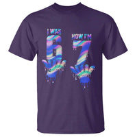 Funny I Was 6 Now I Am 7 T Shirt Iridescent Effect Printed Kids Birthday - Wonder Print Shop