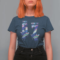 Funny I Was 6 Now I Am 7 T Shirt For Women Iridescent Effect Printed Kids Birthday - Wonder Print Shop