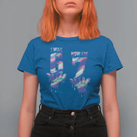 Funny I Was 6 Now I Am 7 T Shirt For Women Iridescent Effect Printed Kids Birthday - Wonder Print Shop