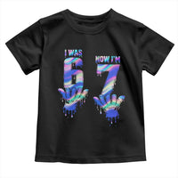 Funny I Was 6 Now I Am 7 Toddler T Shirt Iridescent Effect Printed Kids Birthday - Wonder Print Shop
