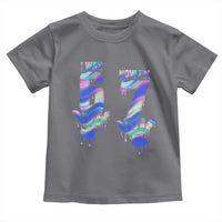 Funny I Was 6 Now I Am 7 Toddler T Shirt Iridescent Effect Printed Kids Birthday - Wonder Print Shop