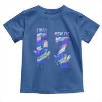 Funny I Was 6 Now I Am 7 Toddler T Shirt Iridescent Effect Printed Kids Birthday - Wonder Print Shop