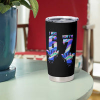 Funny I Was 6 Now I Am 7 Tumbler Cup Iridescent Effect Printed Kids Birthday - Wonder Print Shop