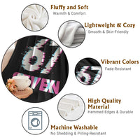 Glitch Optical Illusion Six Seven Meme Throw Blanket Gen Alpha Slang Gift - Wonder Print Shop