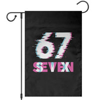 Glitch Optical Illusion Six Seven Meme Garden Flag Gen Alpha Slang Gift - Wonder Print Shop