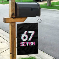 Glitch Optical Illusion Six Seven Meme Garden Flag Gen Alpha Slang Gift - Wonder Print Shop