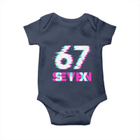 Glitch Optical Illusion Six Seven Meme Baby Onesie Gen Alpha Slang Gift - Wonder Print Shop