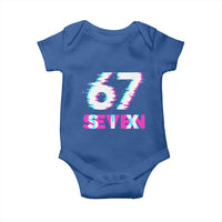 Glitch Optical Illusion Six Seven Meme Baby Onesie Gen Alpha Slang Gift - Wonder Print Shop