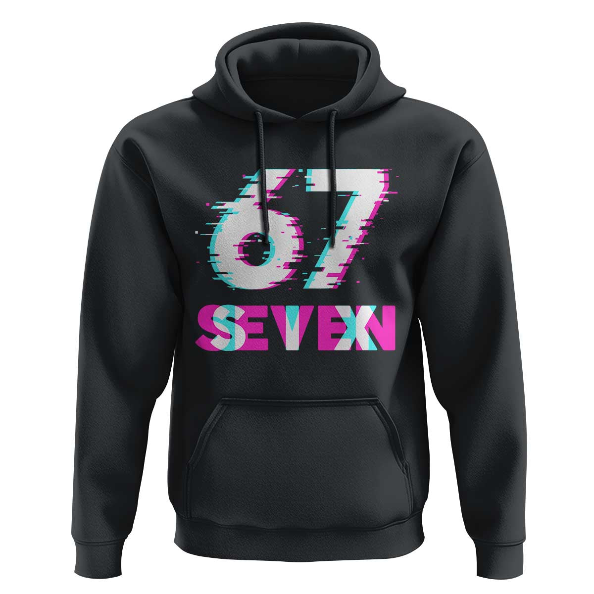 Glitch Optical Illusion Six Seven Meme Hoodie Gen Alpha Slang Gift - Wonder Print Shop