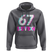 Glitch Optical Illusion Six Seven Meme Hoodie Gen Alpha Slang Gift - Wonder Print Shop