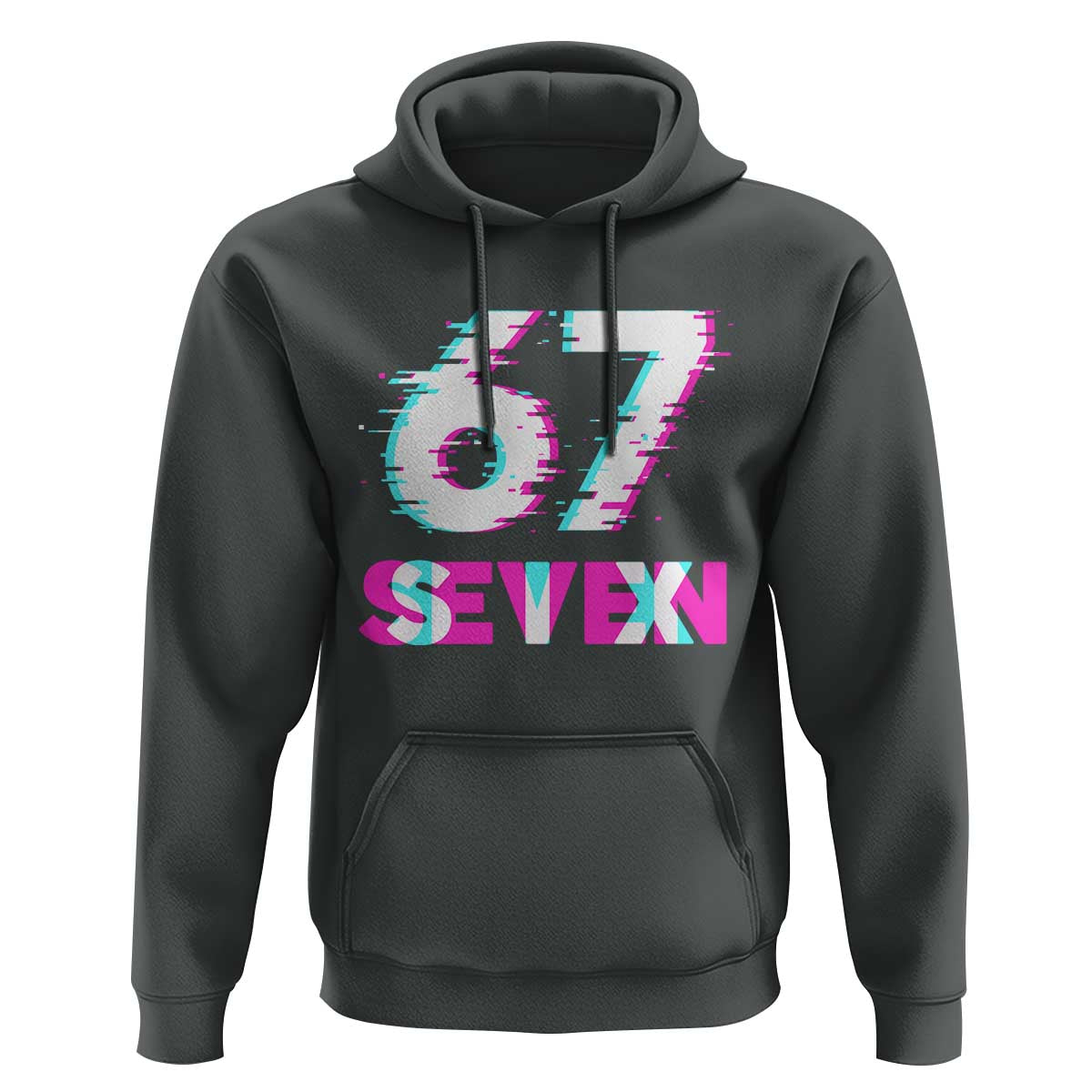 Glitch Optical Illusion Six Seven Meme Hoodie Gen Alpha Slang Gift - Wonder Print Shop