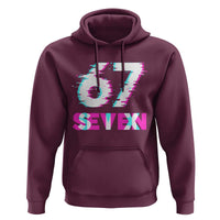 Glitch Optical Illusion Six Seven Meme Hoodie Gen Alpha Slang Gift - Wonder Print Shop