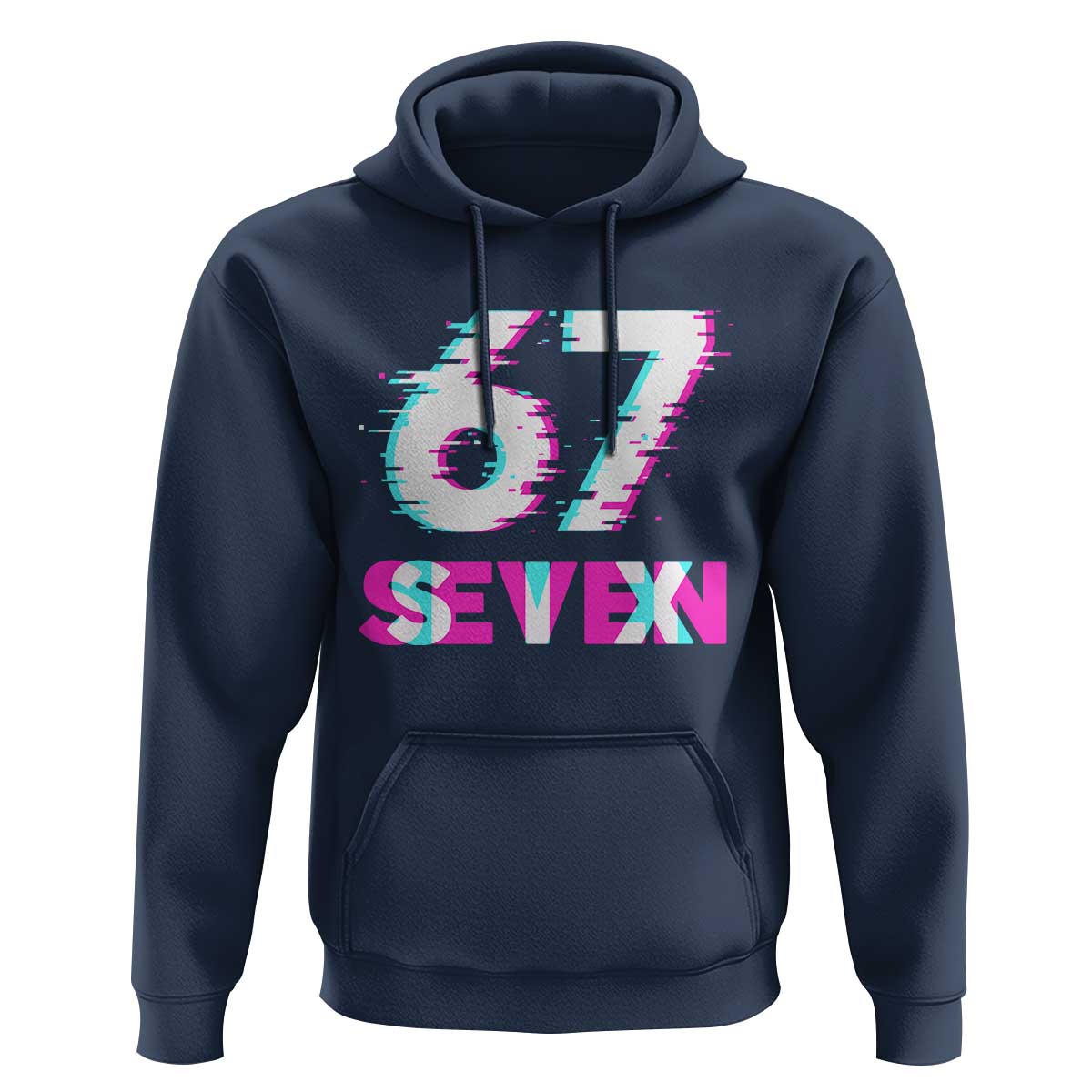 Glitch Optical Illusion Six Seven Meme Hoodie Gen Alpha Slang Gift - Wonder Print Shop