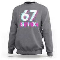 Glitch Optical Illusion Six Seven Meme Sweatshirt Gen Alpha Slang Gift - undefined