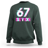 Glitch Optical Illusion Six Seven Meme Sweatshirt Gen Alpha Slang Gift - undefined