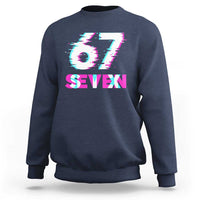 Glitch Optical Illusion Six Seven Meme Sweatshirt Gen Alpha Slang Gift - undefined