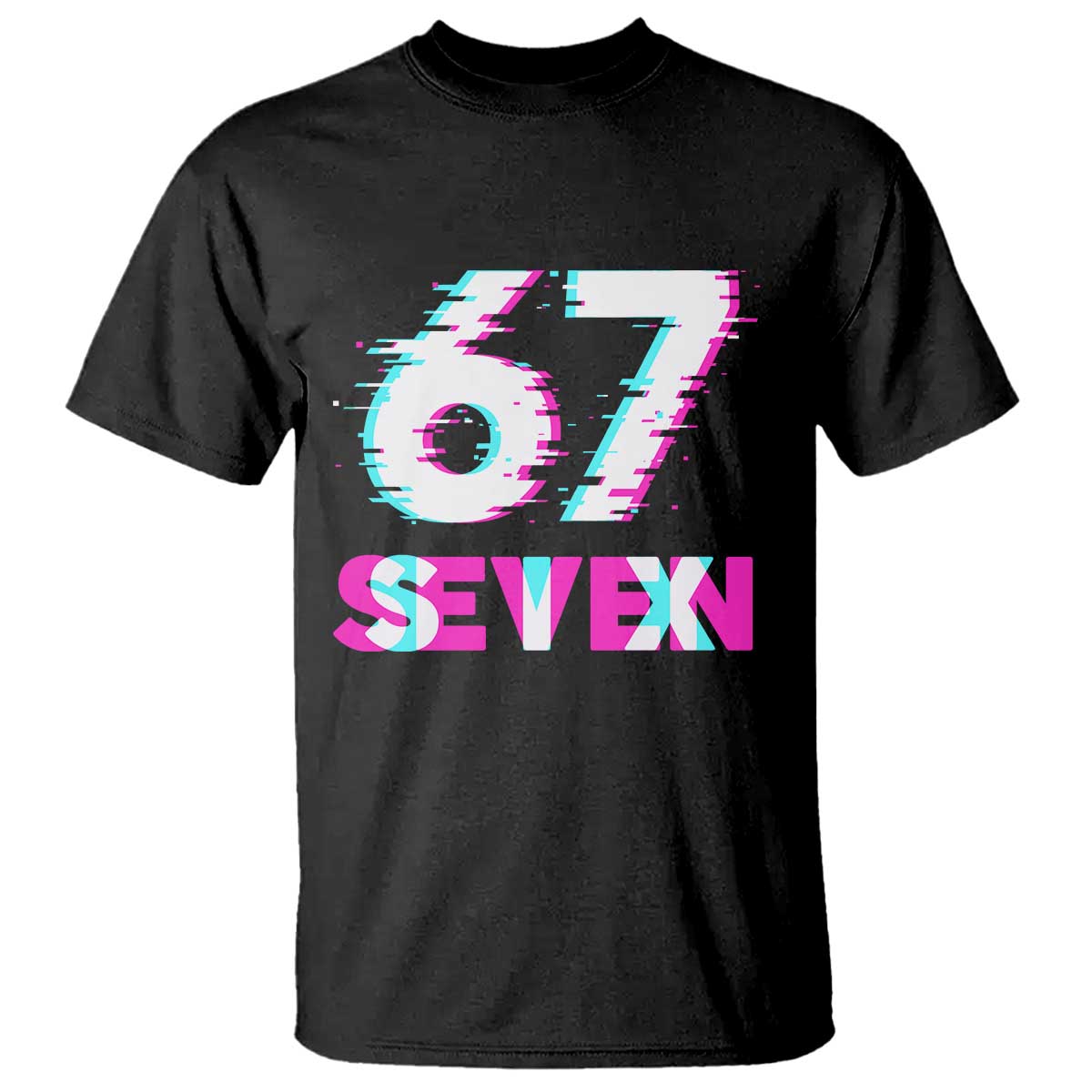 Glitch Optical Illusion Six Seven Meme T Shirt Gen Alpha Slang Gift - Wonder Print Shop