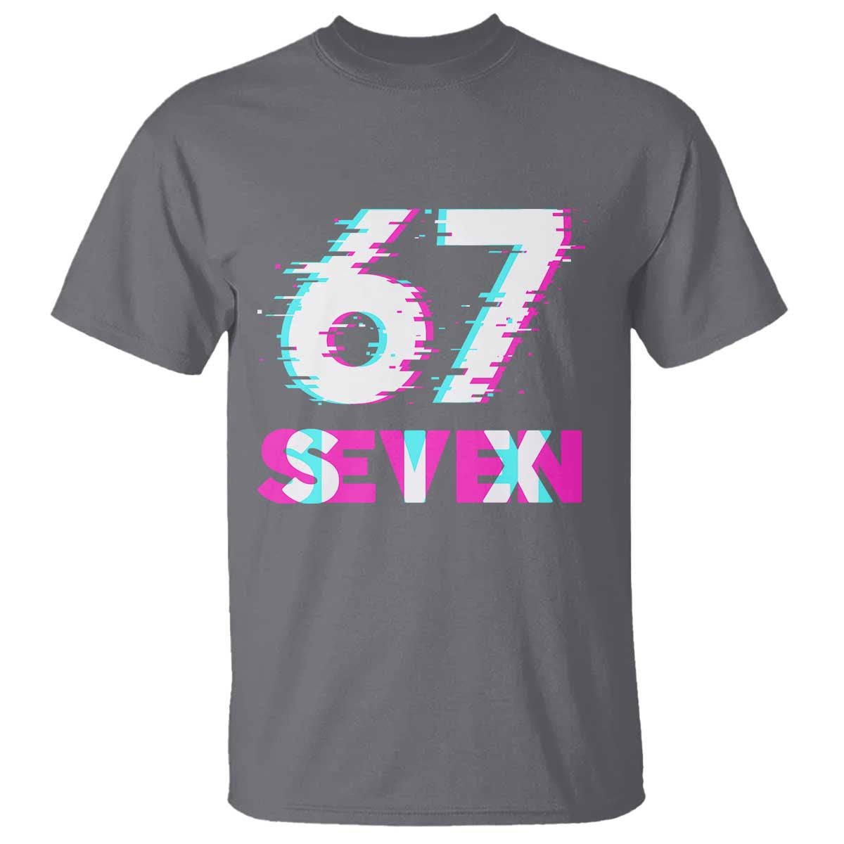 Glitch Optical Illusion Six Seven Meme T Shirt Gen Alpha Slang Gift - Wonder Print Shop