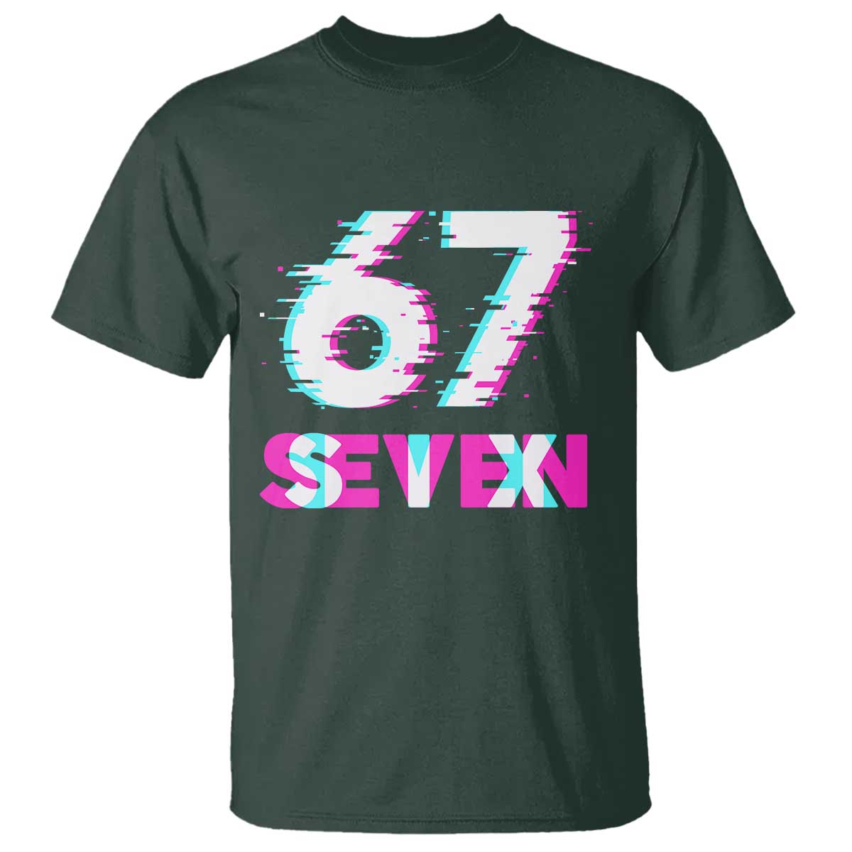 Glitch Optical Illusion Six Seven Meme T Shirt Gen Alpha Slang Gift - Wonder Print Shop