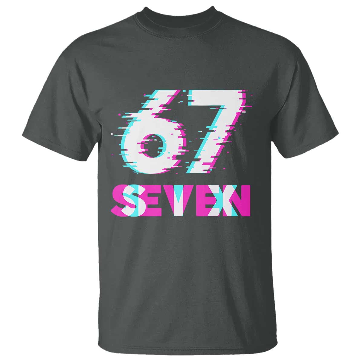 Glitch Optical Illusion Six Seven Meme T Shirt Gen Alpha Slang Gift - Wonder Print Shop
