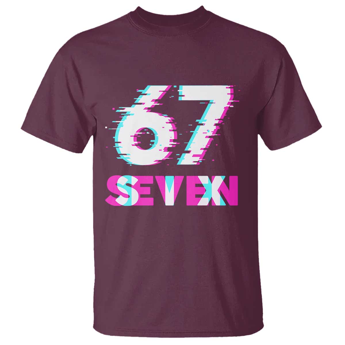 Glitch Optical Illusion Six Seven Meme T Shirt Gen Alpha Slang Gift - Wonder Print Shop