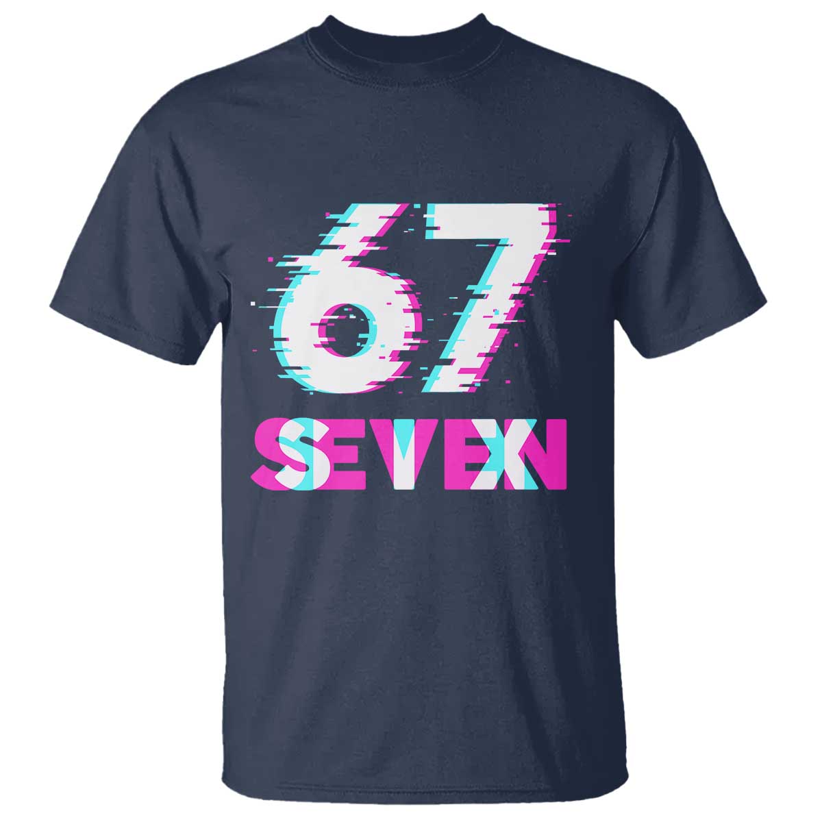 Glitch Optical Illusion Six Seven Meme T Shirt Gen Alpha Slang Gift - Wonder Print Shop