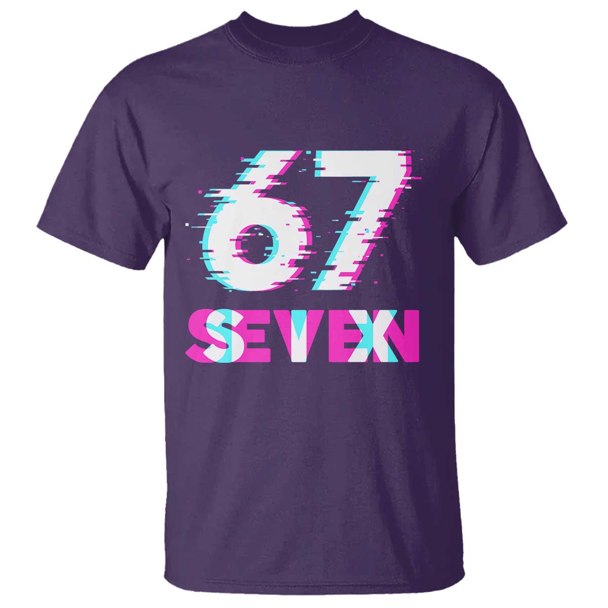 Glitch Optical Illusion Six Seven Meme T Shirt Gen Alpha Slang Gift - Wonder Print Shop