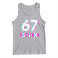 Glitch Optical Illusion Six Seven Meme Tank Top Gen Alpha Slang Gift - Wonder Print Shop