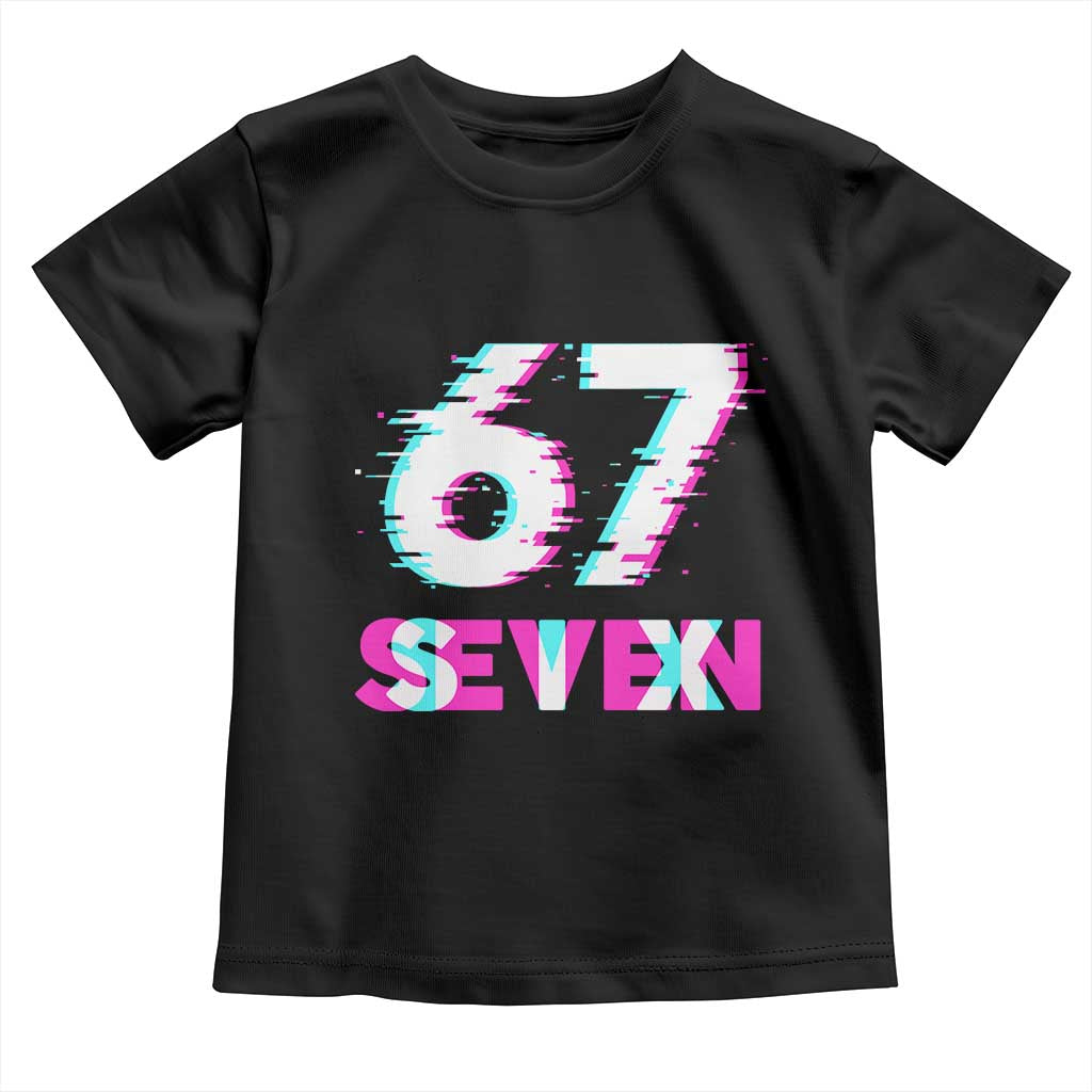 Glitch Optical Illusion Six Seven Meme Toddler T Shirt Gen Alpha Slang Gift - Wonder Print Shop