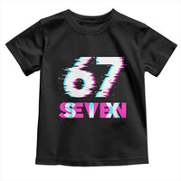 Glitch Optical Illusion Six Seven Meme Toddler T Shirt Gen Alpha Slang Gift - Wonder Print Shop