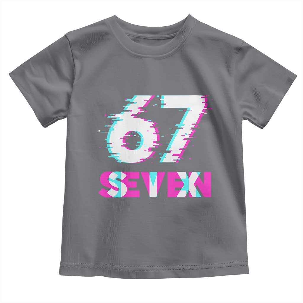 Glitch Optical Illusion Six Seven Meme Toddler T Shirt Gen Alpha Slang Gift - Wonder Print Shop