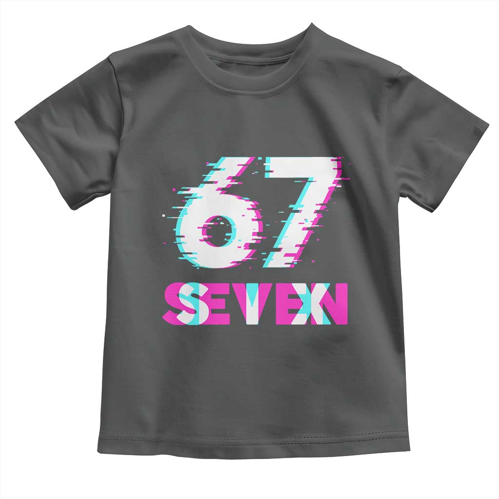 Glitch Optical Illusion Six Seven Meme Toddler T Shirt Gen Alpha Slang Gift - Wonder Print Shop