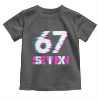 Glitch Optical Illusion Six Seven Meme Toddler T Shirt Gen Alpha Slang Gift - Wonder Print Shop