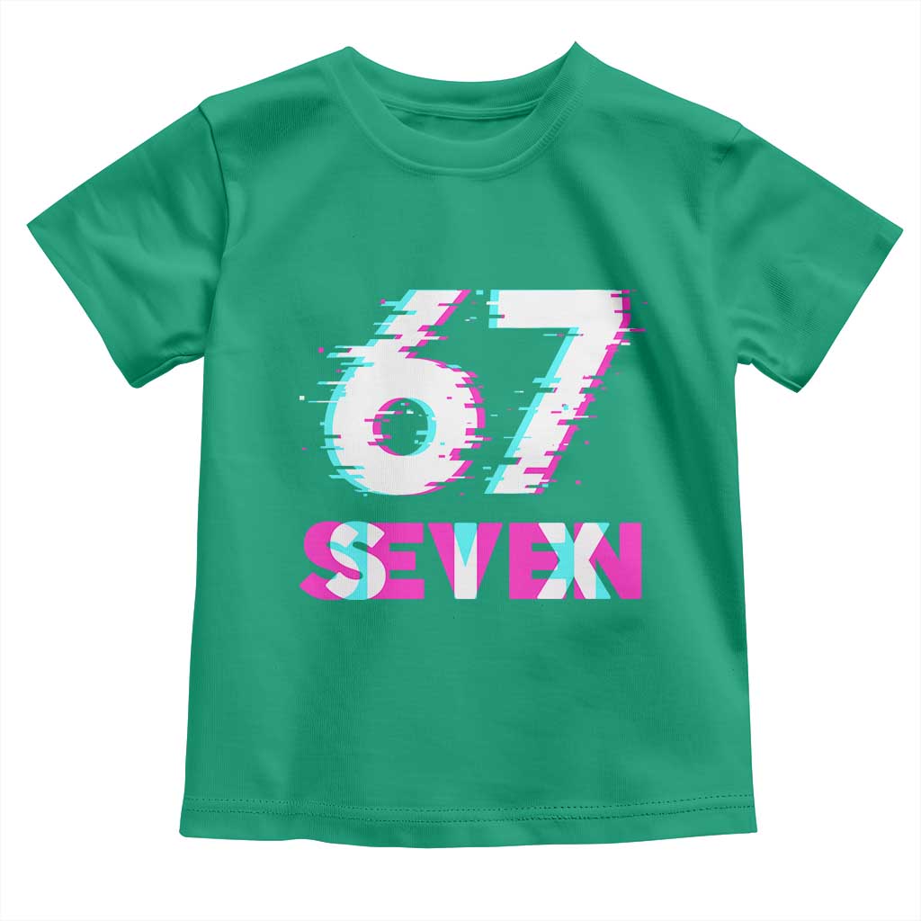 Glitch Optical Illusion Six Seven Meme Toddler T Shirt Gen Alpha Slang Gift - Wonder Print Shop