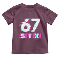 Glitch Optical Illusion Six Seven Meme Toddler T Shirt Gen Alpha Slang Gift - Wonder Print Shop