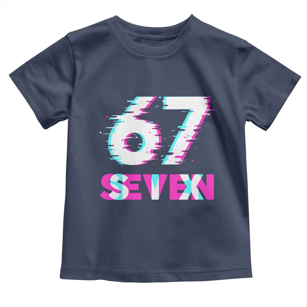 Glitch Optical Illusion Six Seven Meme Toddler T Shirt Gen Alpha Slang Gift - Wonder Print Shop
