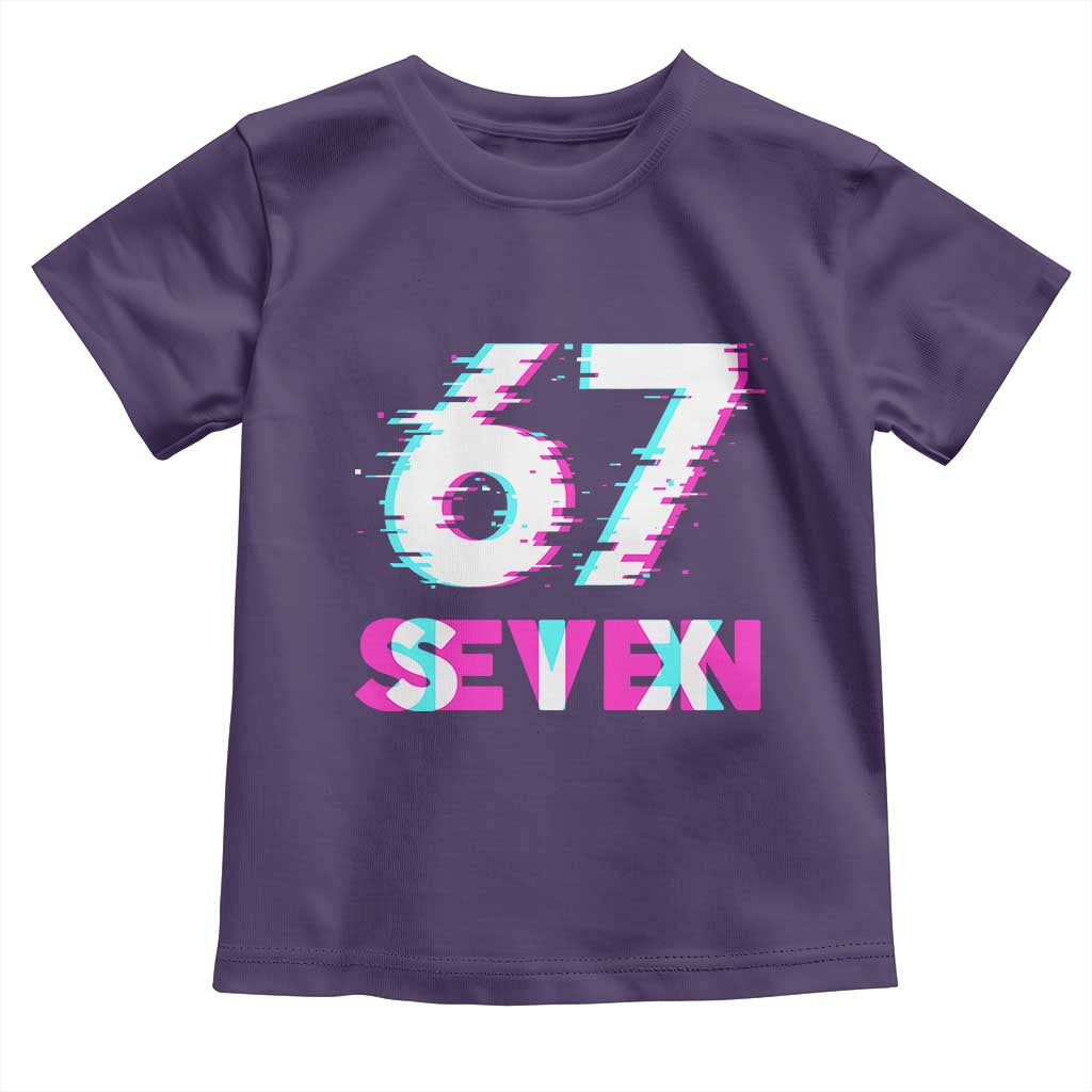 Glitch Optical Illusion Six Seven Meme Toddler T Shirt Gen Alpha Slang Gift - Wonder Print Shop