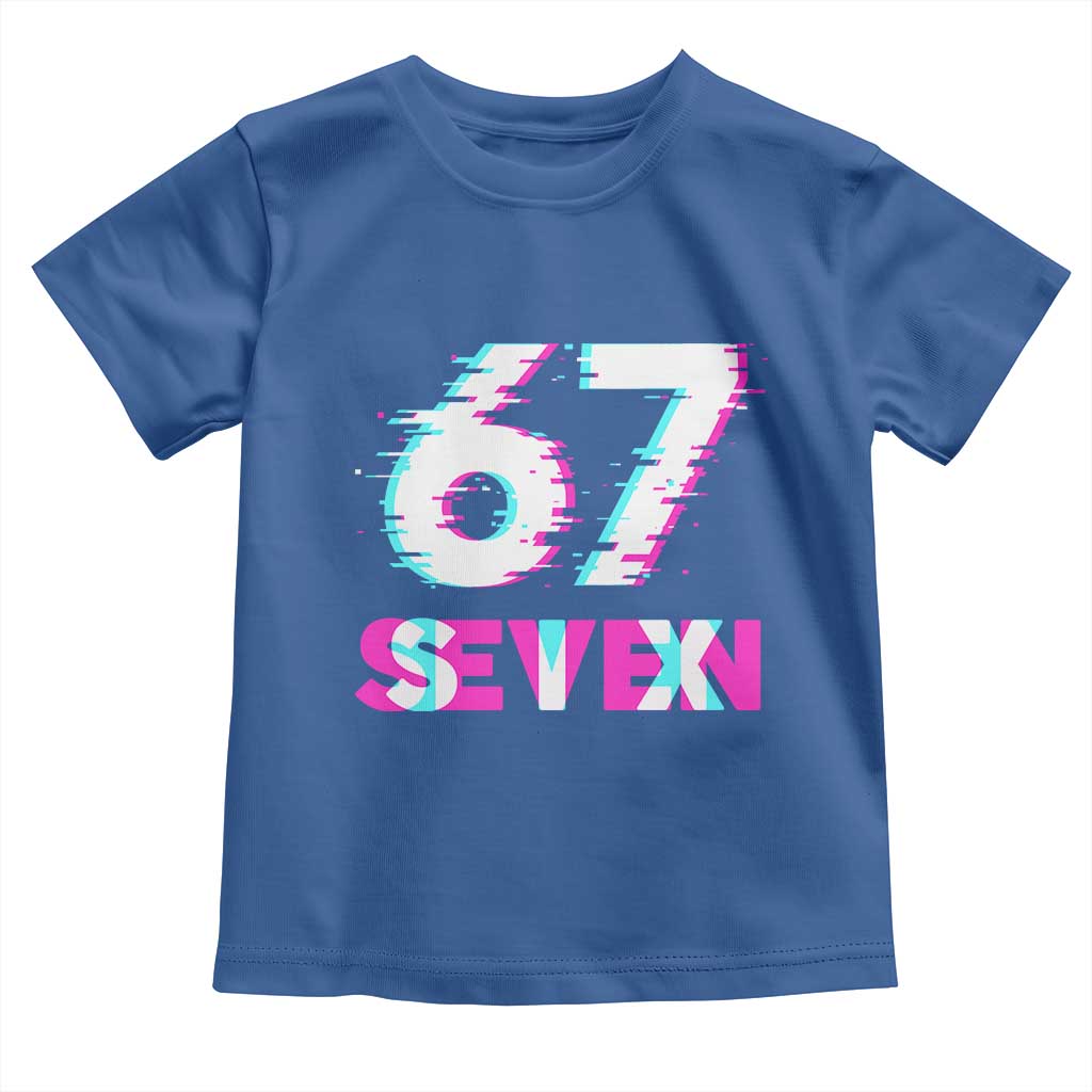 Glitch Optical Illusion Six Seven Meme Toddler T Shirt Gen Alpha Slang Gift - Wonder Print Shop