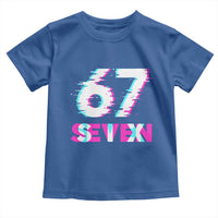 Glitch Optical Illusion Six Seven Meme Toddler T Shirt Gen Alpha Slang Gift - Wonder Print Shop